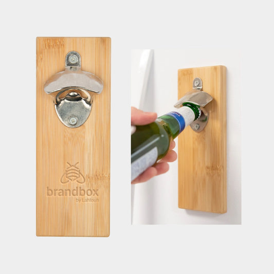 Bamboo Wall Mounted Bottle Opener