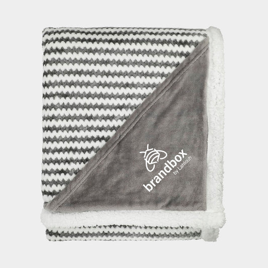 Field & Co.® Chevron Striped Sherpa Blanket